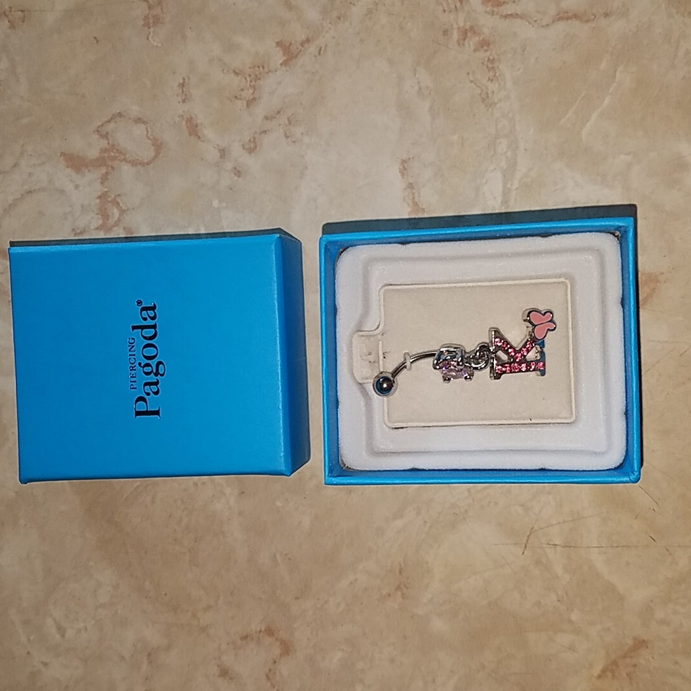 NIB Body Jewelry Letter K w/Butterfly
